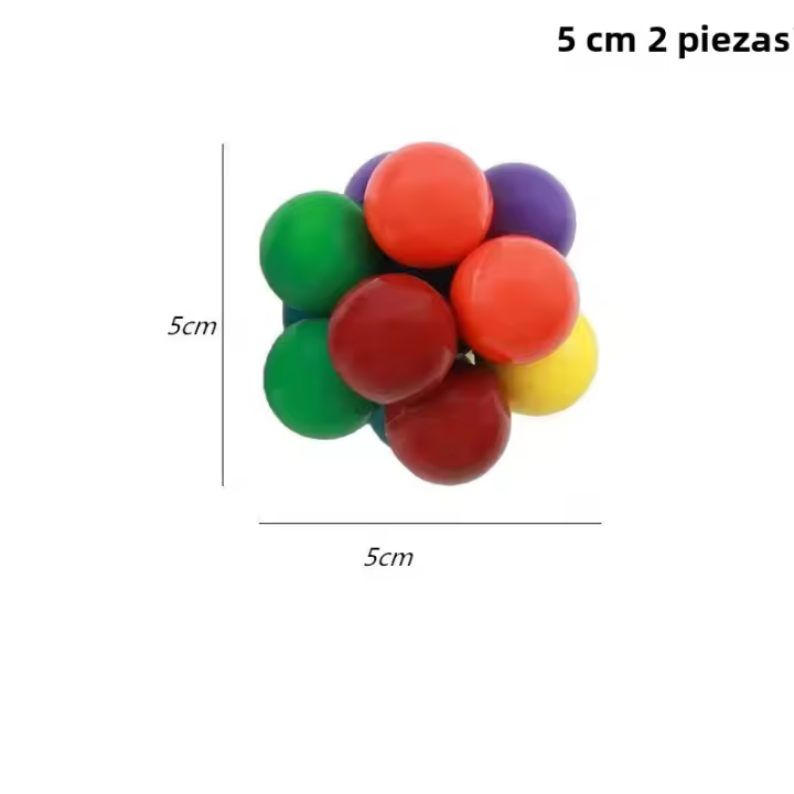 Bola De Colores Elástica Para Aliviar El Estrés Juguete Creativo Para Adultos Y Niños Bola De Succión Con Varias Esferas Antiestrés TOBEFU - 1