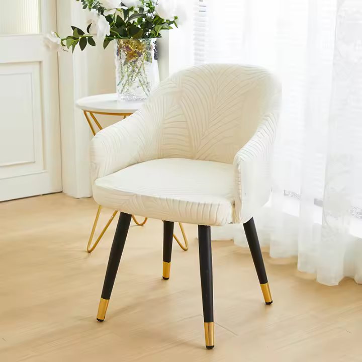 Funda De Silla Elástica De Color Sólido Para Sala De Estar Y Comedor Protector De Asiento De Juego Europeo Polyester/Cotton - 1