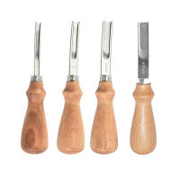 Cuchillo De Biseleado De Cuero Práctico Herramienta De Corte Para Manualidades Con Mango De Madera A4mm A6mm A8mm A10mm - details 1