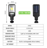 Lámpara De Muralla Solar LED Para Exterior Con Inducción Humana Para Jardín Terraza Puerta De Garage Luz De Calle 616 - details 2