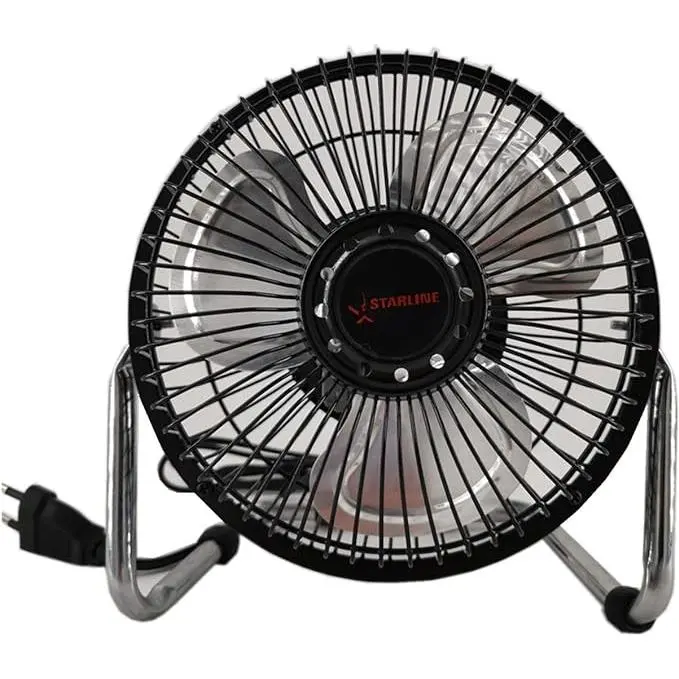 Ventilador de Sobremesa y Suelo 6'' 2 velocidades, 9``, 12", 3 Velocidades y Silencioso 20W, 35W, 47W Acabado de Acero, Inclinable, Seguro, 3 Aspas, Refrescarse en Verano, Ajuste Inclinable Personalizado, Alta Velocidad, - 1