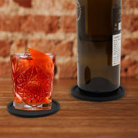 6PCS Silicone Coasters Set Copos De Siêu Goma Para Taza De Café Redondos Con Soporte Accesorios De Mesa Antideslizantes Ecológicos - details 3