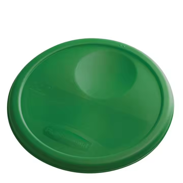 Cubo de Basura Rubbermaid Tapa Redonda Verde de 7,5 L - Resistente y Fácil de Limpiar - 1