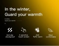 Guantes De Ciclismo Para Invierno a Prueba De Viento Táctiles Cálidos Y Resistentes Al Agua Para Hombres Y Mujeres Guantes De Motocicleta No Esmerilados De Silicona Antideslizantes - details 1
