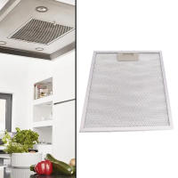 Filtro De Malla Metálica Para Extractor De Cocina Tamaño 350x285x9mm Color Plata Filtro De Aceite Para Aspiradora De Horno - details 0