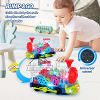 Coche De Juguete Transparente Para Niños Con Luz Sonido Y Música Juguete Educativo Para Bebés Coche Eléctrico Con Engranajes Tren Juguetes Para Niños De 0-12 Años - details 2