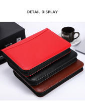Cubierta De Cuero PU Para Negocios A5/A6 Portafolio De Hojas Sueltas Con Cierre De Cremallera Bolsa Para Libro De Notas Y Calcular - details 6