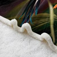 Manta De Fleece Con Patrón De Flor Naranja Y Hummingbird Para Niños Adolescentes Adultos Manta De Sherpa Para Sofá Manta Cómoda Para Cama Material Poliéster 100% Antipelusa Aislante Térmico Retorcionable - details 8