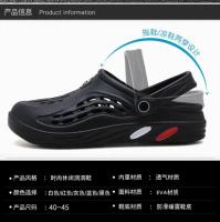Sandalias De Hombre Para Verano Clogs EVA Zapatillas De Jardín Plataforma Playa Couplet Slides Para Interior Baño Talla Grande - details 4