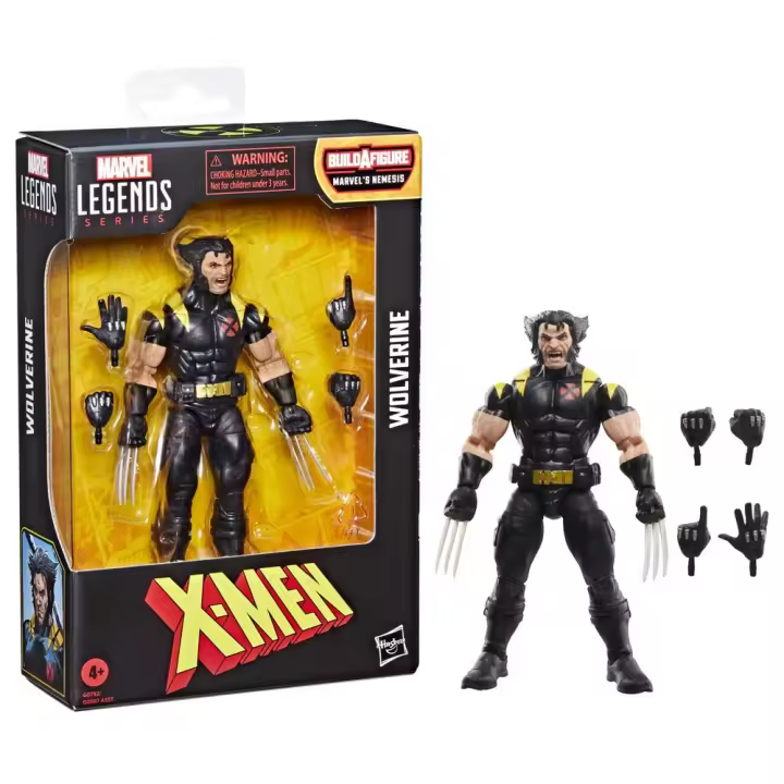 Figura hasbro marvel legends series build a figure marvels nemesis x - men wolverine - 1