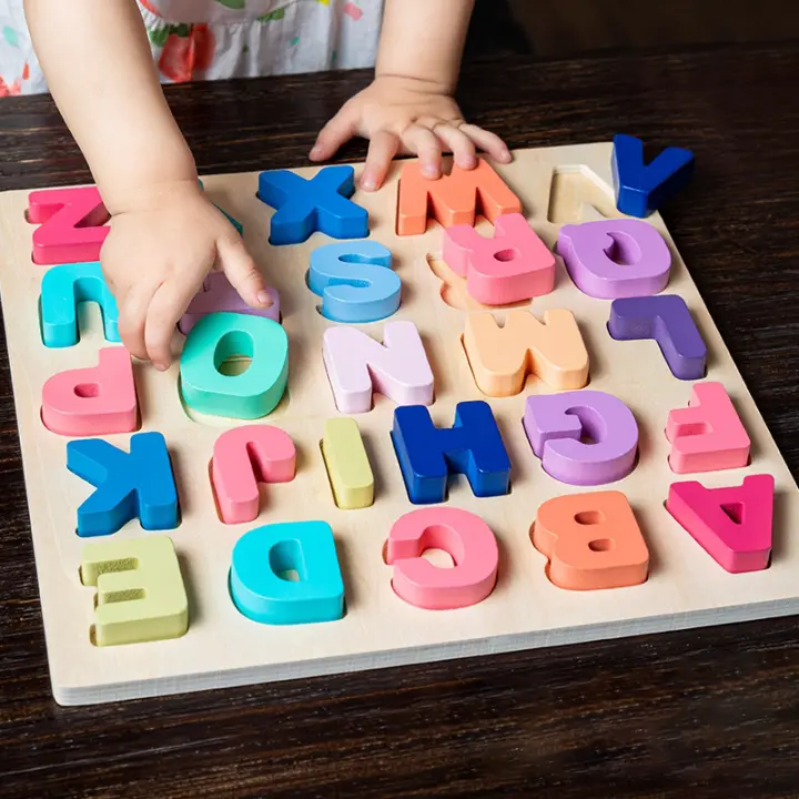 Puzzle De Madera Para Niños Juguete Montessori De Alfabeto Números Y Formas Para Bebés De 1 a 2 3 Años Juego Educativo Temprano - 1