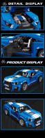 Bloques De Construcción De Carreras Deportivas High-Tech Mustang GT500 Modelo De Coche Para Decoración De Escritorio Juguete Educativo Para Niños Regalos Para Niños De Edad Varía ABS Ambientalmente Amigable 1494 Piezas - details 1
