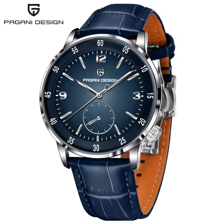 Reloj Mecánico De Moda Para Hombres PAGANI DESIGN PD-1790 42MM 10Bar Impermeable Cristal De Zafiro Pulsera De Cuero Acero Inoxidable Estilo Business - 1
