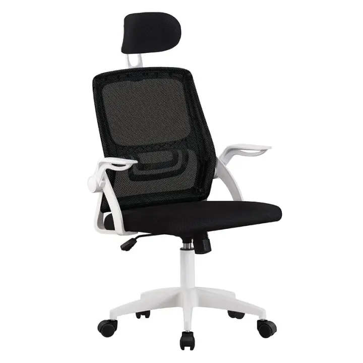 Cama express Silla de Oficina Ergonómica, Silla para Juegos con Soporte Lumbar, Silla de Oficina, Reposacabezas y Reposabrazos Ajustables, Asiento de Oficina Cómodo con Ruedas, color Blanco. - 1