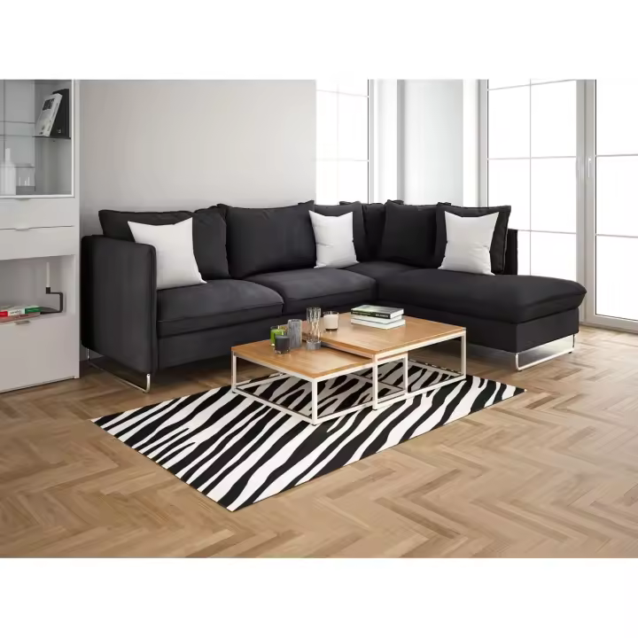 Oedim Alfombra Estampado Piel Cebras PVC  95 cm x 165 cm Moqueta PVC  Suelo vinilico  Decoración del Hogar - 1