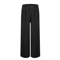 Pantalones Anchos Para Mujer Cintura Alta Elástica Trasera Negocios Casual Largo Pantalones Regulares De Pierna Recta Para Otoño/Invierno - details 50