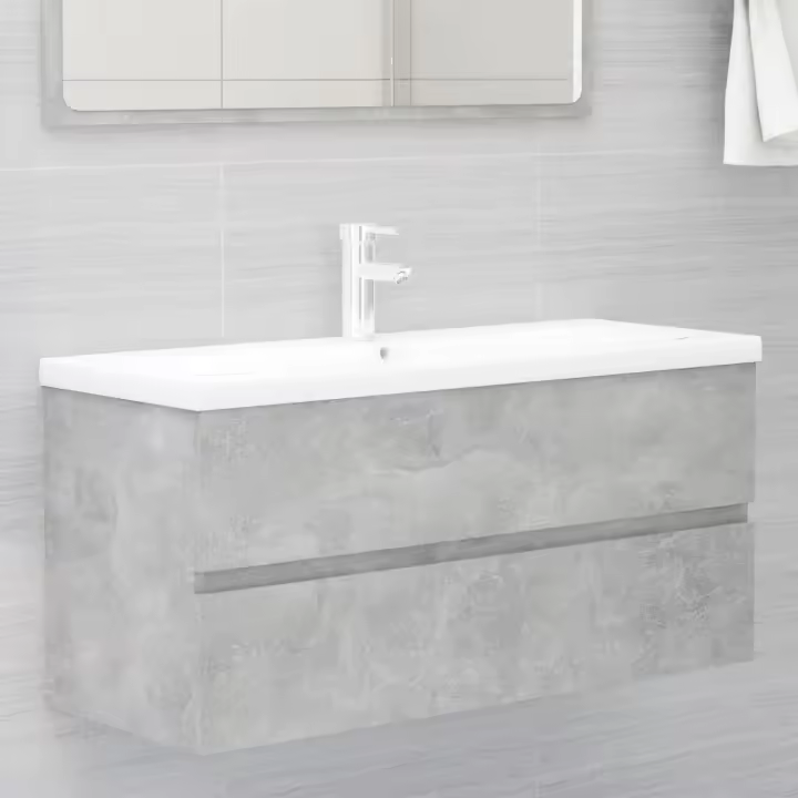 Armaro de Hormigón gris 100x38,5x45cm de Madera multicapa - 1