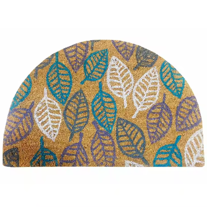 Felpudo coco 60x40 semicircular HOJAS 7162101-6 - 1
