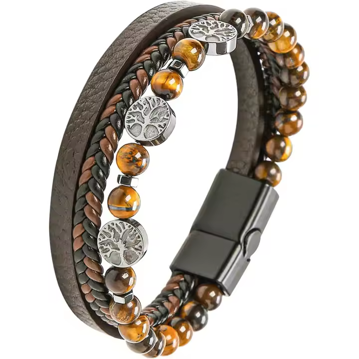 Pulsera Hombre, Pulsera Arbol De La Vida, Pulsera Hombre Maple Inoxide, Regalos Para Hombre - 1