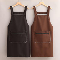 Delantal De Cocina Resistente Al Agua Y Aceite De Color Sólido Moda Para Hombres Y Mujeres Delantal De Trabajo Sin Mangas Para El Hogar - details 0