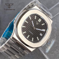 Reloj Automático Tandorio Cuadrado 40mm Para Hombre Acero Inoxidable NH35 Multicolor Dial Cristal De Zafiro Fecha Luminoso Mecánico De Pulsera - details 4