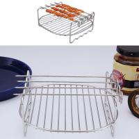 Rack De Almizcler Para Air Fryer Relleno De Acero Inoxidable Relleno De Brochetas Relleno De Almizcler Para Asado Y Barbacoa Herramienta De Cocina Resistentes Al Calor Y Fáciles De Limpia - details 4
