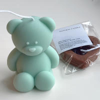 Molde De Velas De Silicona 3D Oso Cartoon Lindo Para Hornear Hacer Sabores Y Cubos De Hielo Kit De Regalo Para Cumpleaños Y Bodas - details 8