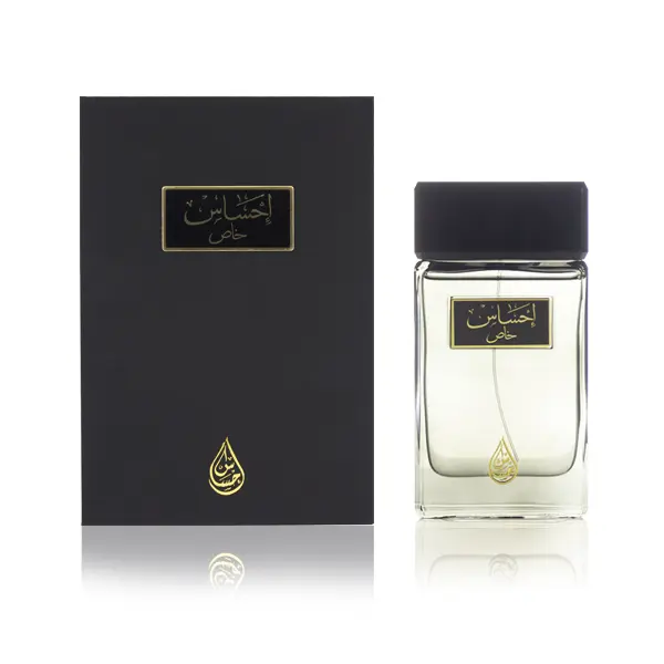 Arabian Oud EHSAS KHAS 100 ml  Eau de Parfum para Él  Rosa Pomelo, Flor de Geranio, Almizcle y Vainilla  Aroma Oriental y Ámbar. - 1