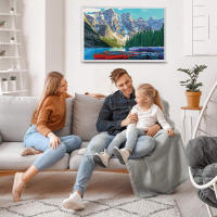 Rompecabezas De 1000 Piezas Moraine Lake Para Adultos Juegos De Familia Divertidos Puzle De Piso Educativo Para Niños Decoración Del Hogar - details 5