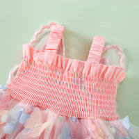 Vestido De Princesa Para Bebé Niña Verano Con Alas De Mariposa 3D Tirantes Colgantes Vestido De Malla Lindo Y Moda Para Niñas De 1-2 Años - details 3