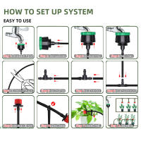 Sistema De Riego Por Drip Para Jardín 5-50M Con Mangue De Agua Automático Y 8 Roquedales Ajustables Kit De Riego Con 8 Orificios De Drip - details 1