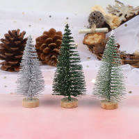 3 Piezas Árbol De Navidad Mini Pino Con Base De Madera Decoración De Mesa Para El Hogar Miniaturas S/L (7/9cm ) Estilo Pastoral - details 5