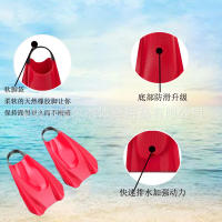 Nuevo juego de pies de silicona para entrenamiento de natación, aletas especiales para braza, estilo libre, profesionales, dobles aletas cortas, ligeras. - details 2