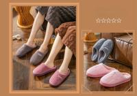 Zapatillas De Invierno Unisex Algodón Tacones Plano Antideslizantes Para Hombre Y Mujer Pantuflas De Plush Cálidas Para El Hogar Pareja - details 16