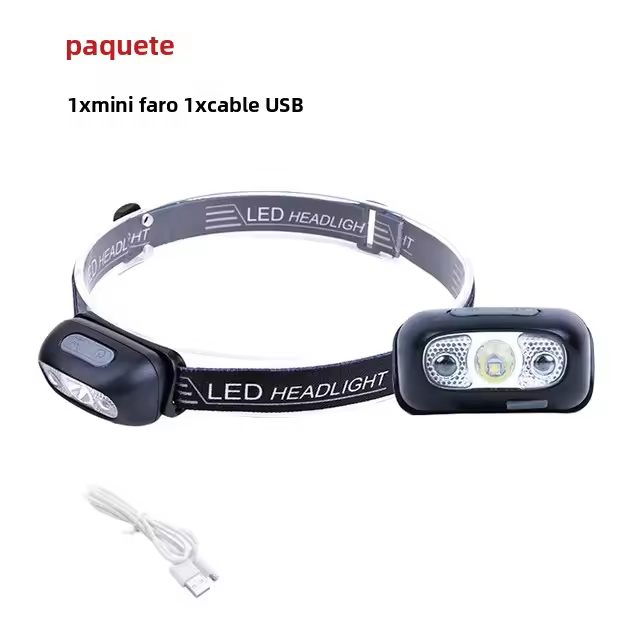 Mini Linterna De Corbata Recargable Por USB Con Sensor De Onda Luz Exterior Para Camping Senderismo Uso Emergente - 1