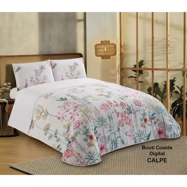 Colcha Bouti Calpe para Verano y Entretiempo, Estampado Multicolor,100% Poliéster, Dolz - 1