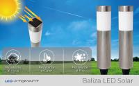 LED ATOMANT Pack 2x Baliza LED Solar Exterior IP67, Acero Inoxidable, Blanco Cálido, con Sensor Crepuscular, Autonomía hasta 8h, Recarga Solar 6h, Resistente a la Corrosión, con Piqueta, Ideal para Jardín, Caminos, Entradas, Césped y Pasillos - details 0