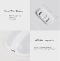 Lámpara De Pared LED Inalámbrica Con Sensor De Movimiento Recargable Magnética Para Dormitorio Armario Pasillo Luz Nocturna - details 17