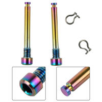 2Pcs M4 Boletería De Bicicleta De Aluminio De Titanio Para Frenos De Disco XT XTR Tornillos De Fijación Con Clip De Resorte - details 5