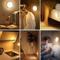 Luz Nocturna LED Con Sensor De Movimiento Cargable Por USB Para Dormitorio Control De Sonido/Luz Para Pasillo Baño Hogar - details 17
