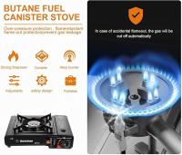 Cocina portátil dual HOPE HOME, funciona con cartucho de gas o botella de gas externa , para Camping y Viajes  Ideal para Exteriores e Interiores - details 6