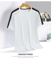 Camiseta De Hombros Desiguales Para Hombre Y Mujer Camiseta Deportiva De Verano Para Correr Corta Suelta De Seda Con Efecto De Hielo Secado Rápido - details 19