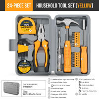 Kit De Herramientas Manuales Hi-Spec 24 Piezas Compacto Para El Hogar Y La Oficina Con Corte De Cables Herramienta DIY Amarilla Para Mejoras Domésticas - details 2