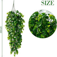 Plantas Artificiales Colgantes Eucalipto Falso Decoración De Pared Para Interior Y Exterior Resistentes Al UV Accesorio De Jardín Y Sala - details 0