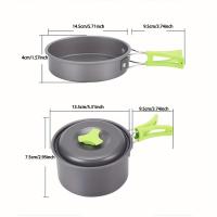 Juego de Utensilios de Cocina para Acampar BOPORO Set de Cubiertos Desportiva y Exterior Adecuado para Montañistas - details 0