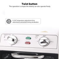 Esterilizador de herramientas para uñas, máquina de limpieza, temporizador de gran capacidad, caja seca multifuncional de alta temperatura de 8L, acero inoxidable para el hogar - details 2