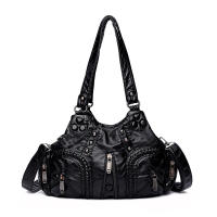 Bolso De Hombro Vintage Yogodlns Para Mujer En Cuero PU Suave Gran Capacidad Bolso De Mano Moda Con Manija De Color Stitching - details 23