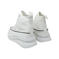 Eva Zorteon - Zapatilla Abotinada para Mujer Cómoda Material de Lona de Plataforma y Cierre de Cordones . Modelo L006. - details 4