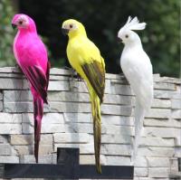 Decoración Creativa Y Artesanal De Papagayo Animal Para Jardín Miniatura Pajaro De Tela Con Plumas Para Adorno Del Césped Tamaño 25/35cm - details 2