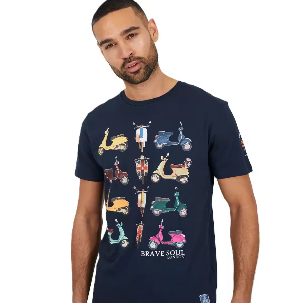 Camiseta Brave Soul Vespas 149VESPN azul marino (Navy) - details 2